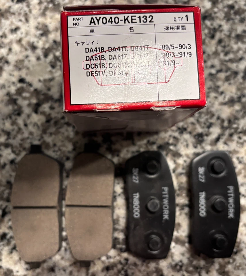 Suzuki Carry  Japanese Mini Truck  BRAKE PADS - DD51T/DB51T/DB51B AY040-KE132 - Image 1 of 1