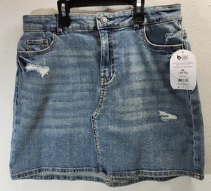 Wonder Nation Distressed Blue Denim Skirt Girl’s Size XL 14-16 NEW - Picture 1 of 8