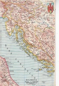 C1544) DALMAZIA, GEOGRAFICA, STEMMA ARALDICO DI FIUME. - Picture 1 of 1