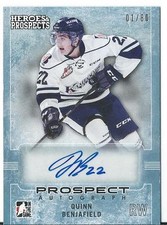 2014-15 ITG Leaf Heroes Prospects QUINN BENJAFIELD 01/80 Prospect Autograph #77