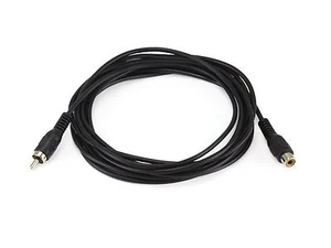 Cable de extensión (12 pies) negro - RCA macho/hembra - Imagen 1 de 1