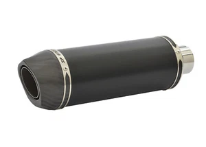 ER6 Exhaust System SP Engineering Diabolus Black Stubby Carbon Outlet 2012-2016 - Picture 1 of 8