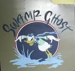 Panel de arte de nariz pintado a mano en avión remachado aluminio 'SWAMP GHOST' NAP-0154 - Imagen 1 de 8