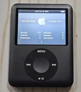 Apple iPod Nano 3a generazione 8 GB ROM nero e argento modello A1236 - testato - Foto 1 di 7