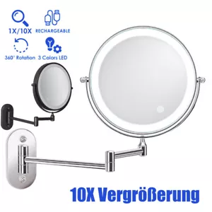 LED Beleuchtet wunderschöne Kosmetikspiegel Schminkspiegel rasieren Nomal+10Fach - Bild 1 von 14