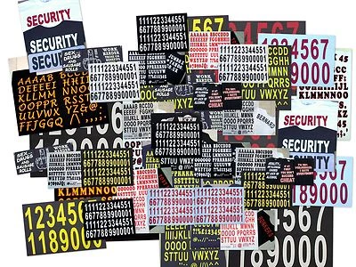 pack of 80- iron on letters & numbers 35mm.black -plus many others - visit shop - Image 1 of 2