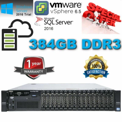 Dell PowerEdge R820 2x Xeon E5-4620 2.20Ghz 384GB DDR3 6x600GB 10K 2.5" SAS H710 - Image 1 of 4