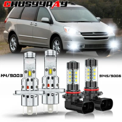 Kit de bombillas antiniebla de haz alto y bajo LED 6000K para Toyota Sienna 2000-2003 Foto 1 de 4