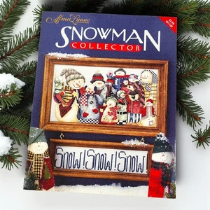 Vintage Alma Lynne Cross Stitch Pattern Snowman Collector Booklet Snowmen Snow - Picture 1 of 2