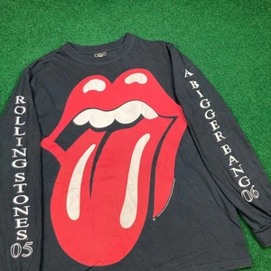Vintage The Rolling Stones Shirt Mens M Black 2005 A Bigger Bang Album Promo Y2K - Picture 1 of 11