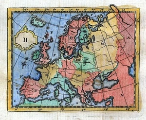 1790 Bruyset Childrens Map Europe France Italy Germany Britain Austria Greece - Picture 1 of 4