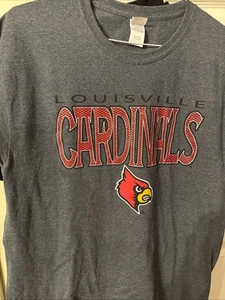 Louisville Cardinals Short Sleeve Shirt Mens Large Gray - Picture 1 of 5