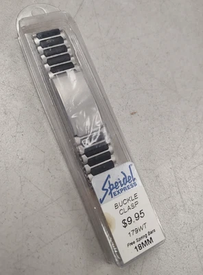 Correa de reloj pulsera Speidel Express #179WT - plateada y negra para hombre - 18 mm - nueva de stock Foto 1 de 4