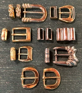 LOT OF ASSORTED BELT BUCKLES AS PICTURED VARIOUS SIZES AS PICTURED FREE SHIPPING - Picture 1 of 10