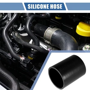70mm 2.76" ID 100mm 3.94" Length 0 Degree Black Car Silicone Hose Universal - Picture 1 of 8
