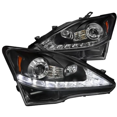 Black Fits 2006-2009 Lexus Is250 Is350 Sequential Led Signal Projector Headlight - Imagem 1 de 4