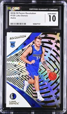 Panini Revolution 2018 Luka Doncic #128 Astro Rookie RC Gem Mint CGC 10 Foto 1 de 2