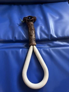 1917-1925 IRT New York U-Bahn Auto Metall Porzellan Haltegriff Riemen Aufhänger - Bild 1 von 4