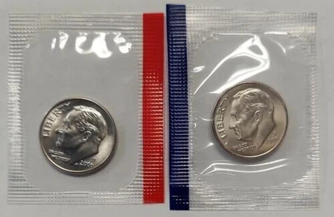 2006-P & D Roosevelt Dimes - BU UNTOUCHED COINS Cover