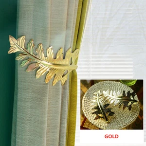 1/2X Vorhang Halter Metall Blatt U Form Wand Raffhalter Haken Aufhänger Halter Dekor - Bild 1 von 13