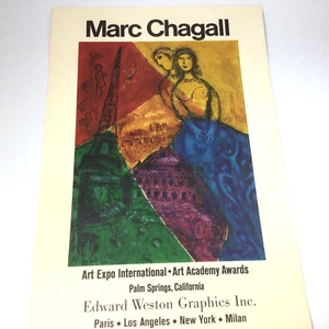 Vintage 1978 Marc Chagall Druck Poster Kunst Expo International Kalifornien 17 x 12 - Bild 1 von 4