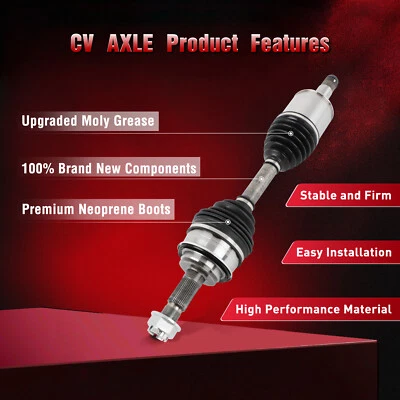 Eixo dianteiro esquerdo direito CV para Toyota Sequoia Tundra 2008-2019 2010 2011 2012 EUA - Imagem 1 de 4