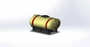 Tanque pulverizador elíptico de 300 galones impreso en 3D 1/64 - Imagen 1 de 2