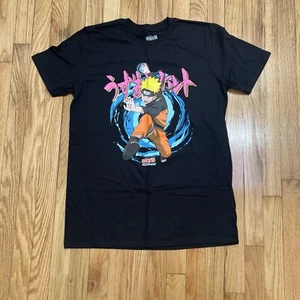 Naruto Shippuden Men's Ichiraku Running Run Graphic T-Shirt Black Sz M New - Picture 1 of 3