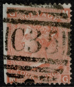 1865 GB Used Abroad PANAMA 'C35' 4d Vermilion Pl 14 MG SG94/Z85 VF Strike GU - Picture 1 of 1