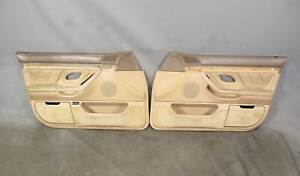 BMW E38 7-Series Factory Front Interior All-Leather Sand Beige Door Panels OEM