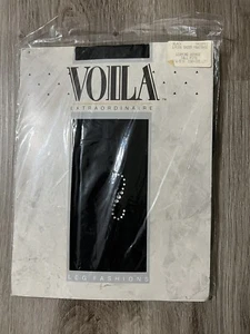 Vintage 1988 Crystal Creations Black Sheer Pantyhose Diamond Voyage Tall Fits - Picture 1 of 3