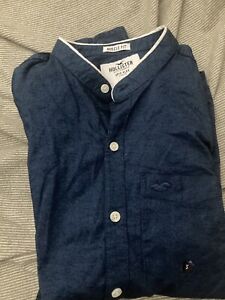 Men’s Hollister Blue Long Sleeve Shirt Size Small S - Brand New