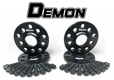 2x 12mm 2x 15mm DEMON Wheel Spacers & Bolts - VW Caddy / Golf / Jetta (R) - Image 1 of 2