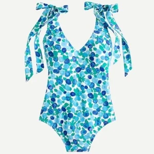 J Crew Eco one-piece Swimming Suit in blueberry floral NWT Size 2 Ret $128 - Picture 1 of 1