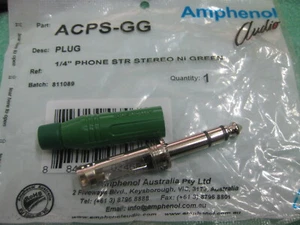 1X TELÉFONO STRÉREO NI VERDE ACPS-GG 1/4" ACPS-GG - Imagen 1 de 3