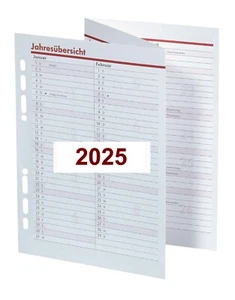 bsb Jahresübersicht 2025 Leporello Faltung Multilochung Kalendarium A5 02-0570 - Bild 1 von 2