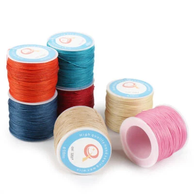 Waxed Thread String Cord Sewing Machine Stitching for Leather Craft 87Yard 0.6mm - Image 1 of 4