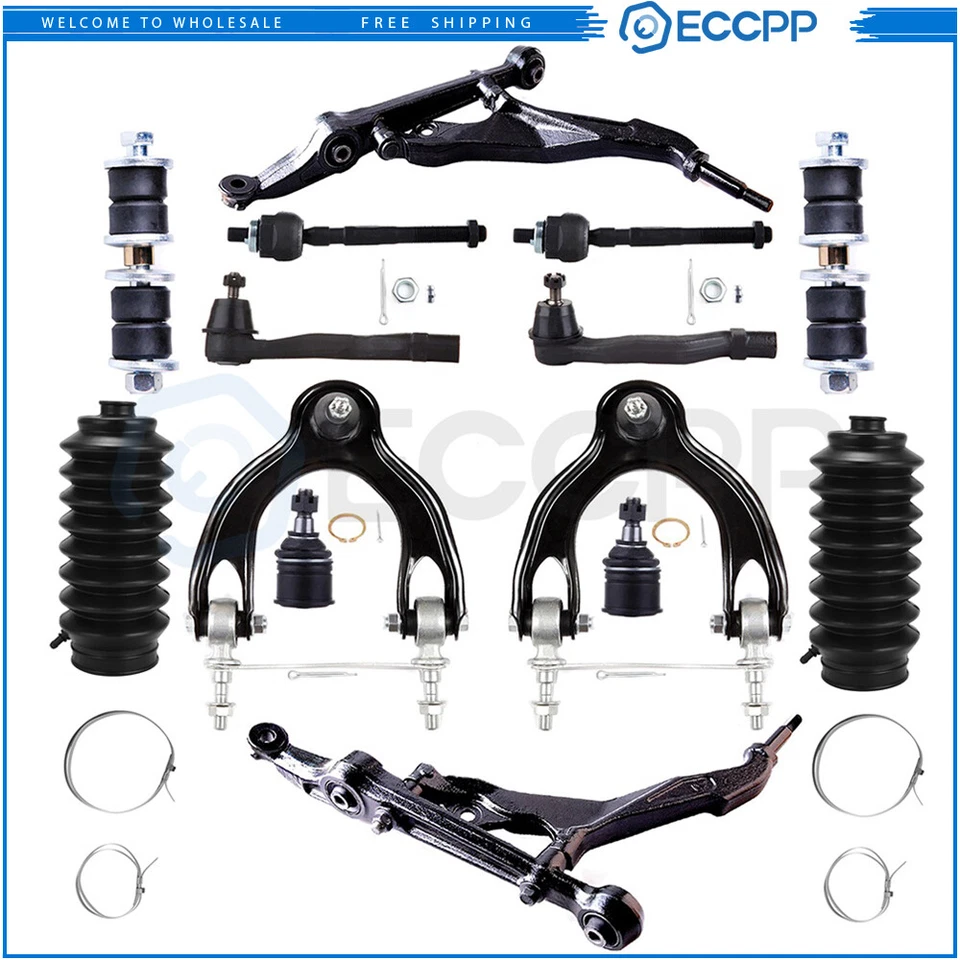 14x Fits 1992-97 Honda Civic Front Lower Control Arm Ball Joint Tie Rod End Kit — 第 1/4 张图片
