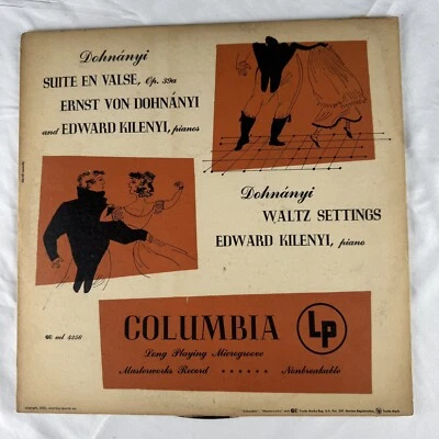 Dohnanyi Suite Valse Vinyl Lp EX Columbia Kilenyi Pianos Waltz Microgroove - Image 1 of 4