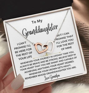 To My Granddaughter Necklace, Xmas Birthday Gift For Granddaughter from Grandpa - Picture 1 of 12