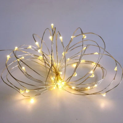 Pack 2 Indoor Battery-Operated Led String Lights with Timer,Mini Leds Fairy  - Image 1 of 4
