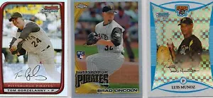 3-pirates refractor lot 2010 topps chrome chr42 brad lincoln 2008 bowman 45 - Picture 1 of 1