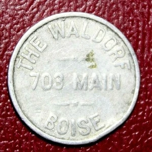 Boise Idaho The Waldorf 703 Main Good for 25c Trade Aluminum 27mmToken - Picture 1 of 2