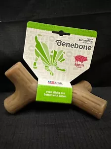 MEDIANO Palo de Tocino Benebone Duradero Sabor Perro Juguete Masticable Masticadores Agresivos EE. UU. - Imagen 1 de 2