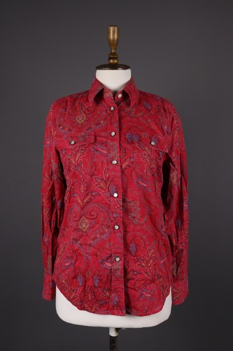 LAUREN RALPH LAUREN LAUREN JEANS COMPANY RALPH LAUREN Floral Jacquard Long Sleeve Blo Shirt M