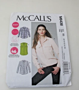 Mccalls patterns vintage M6436 shirts Size 8-10-12-14-16 (C) - Picture 1 of 6