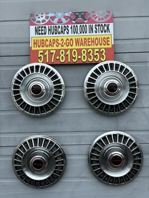 1967-72 Pontiac Firebird Catalina Bonniville Tempest Ventura Hubcaps 4 Nice Oem - Image 1 of 4