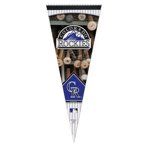 Rare Colorado Rockies DUAL-LOGO Official MLB Baseball Premium Felt PENNANT Cover
