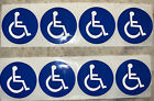 (8) Eight? Two Inch Round Handicapped Parking Vinyl Decal Stickers-Free Shipping