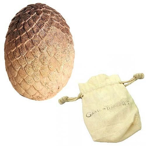 Game of Thrones Viserion Dragon Egg Prop Replica Paperweight - With Pouch Cover